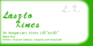 laszlo kincs business card